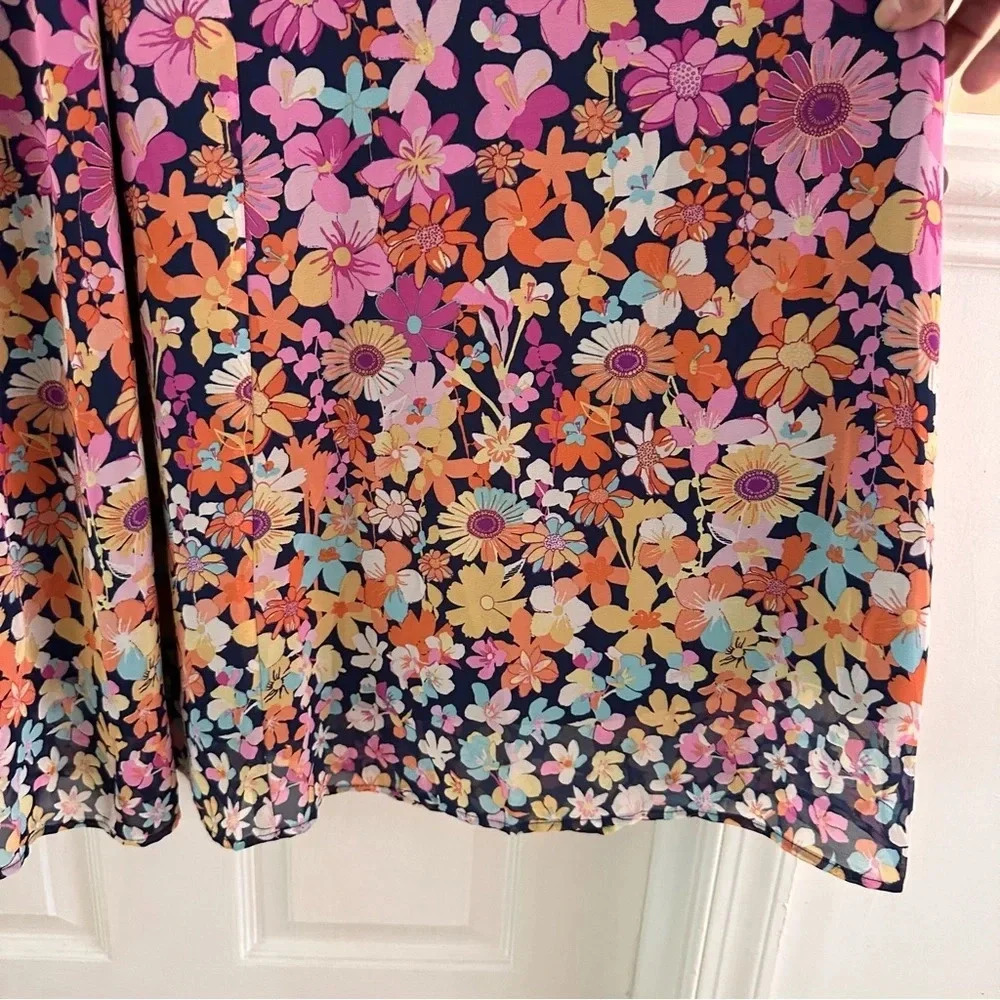 Maggy London Skylar Maxi Dress Women’s Chiffon Halter Neckline‎ Gradient Size 4 - Picture 14 of 16